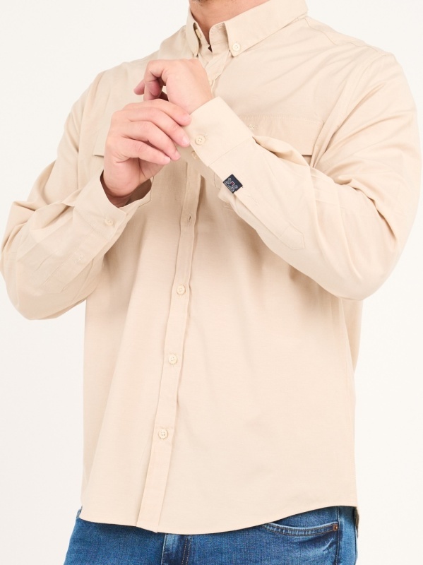 Lee Cooper - Camasa barbat maneca lunga de culoare uniforma - Img 2