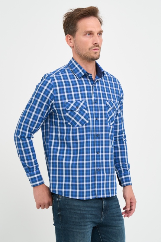 Lee Cooper - Camasa barbat regular cu model si buzunare aplicate - Img 6