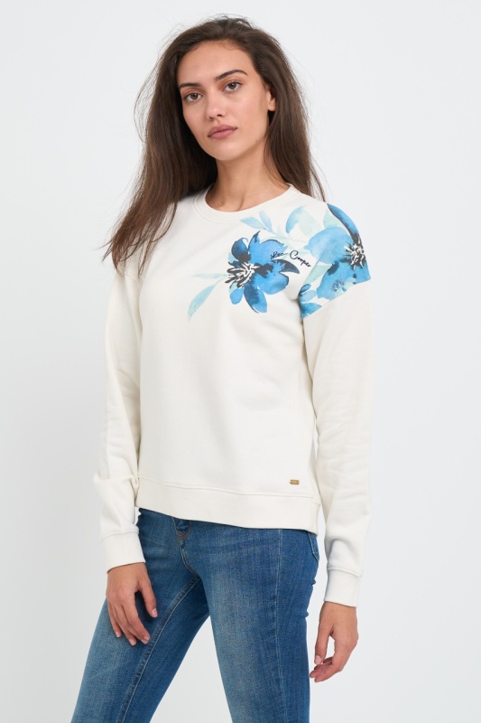 Lee Cooper - Hanorac dama cu imprimeu floral si logo - Img 5