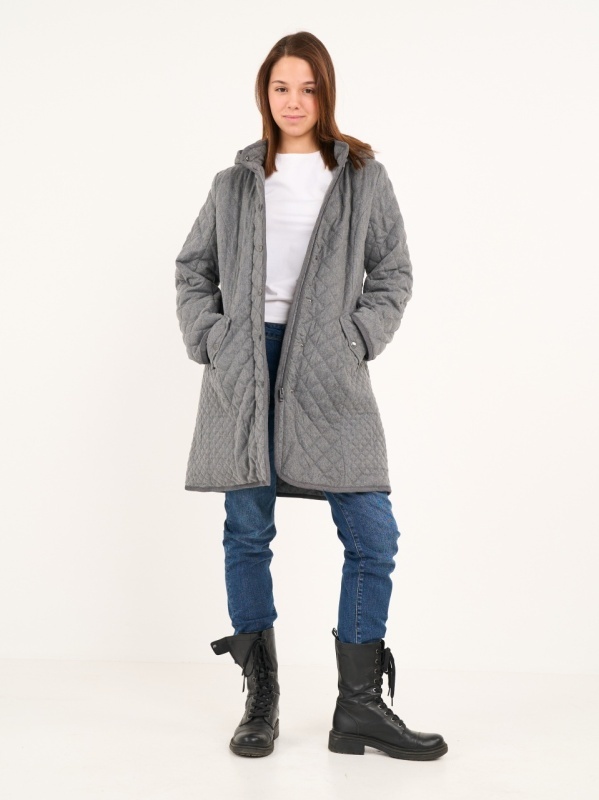Lee Cooper - Jacheta dama lunga cu gluga si detalii - Img 12