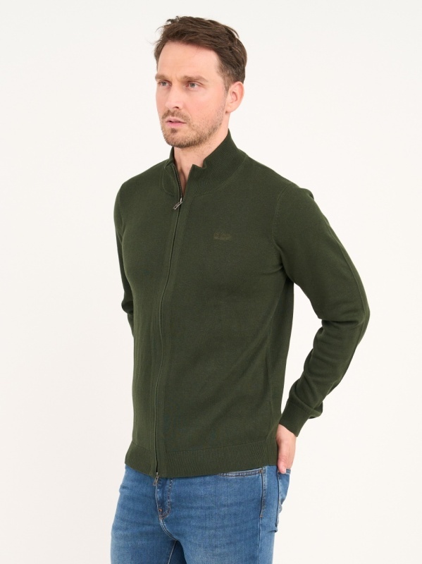 Lee Cooper - Pulover barbat cu fermoar de culoare uniforma - Img 3