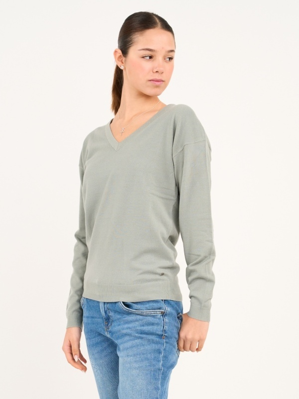 Lee Cooper - Pulover dama cu maneca lunga de culoare uniforma - Img 3