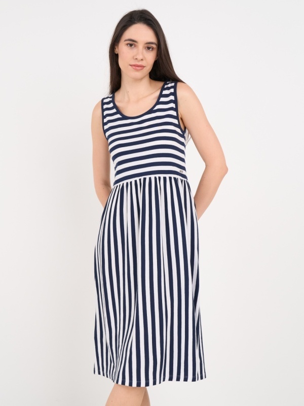Lee Cooper - Rochie dama cu dungi si detalii - Img 2