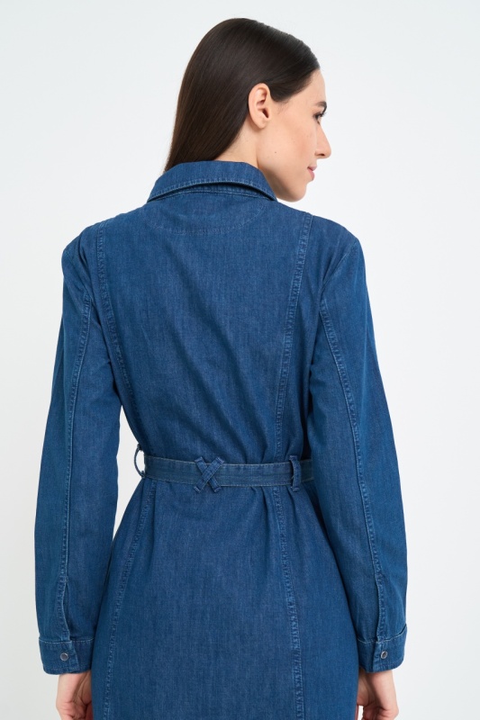 Lee Cooper - Rochie dama din denim cu buzunare - Img 5