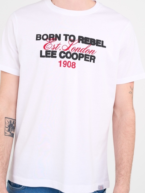 Lee Cooper - Tricou barbat cu maneca scurta si detalii logo - Img 2