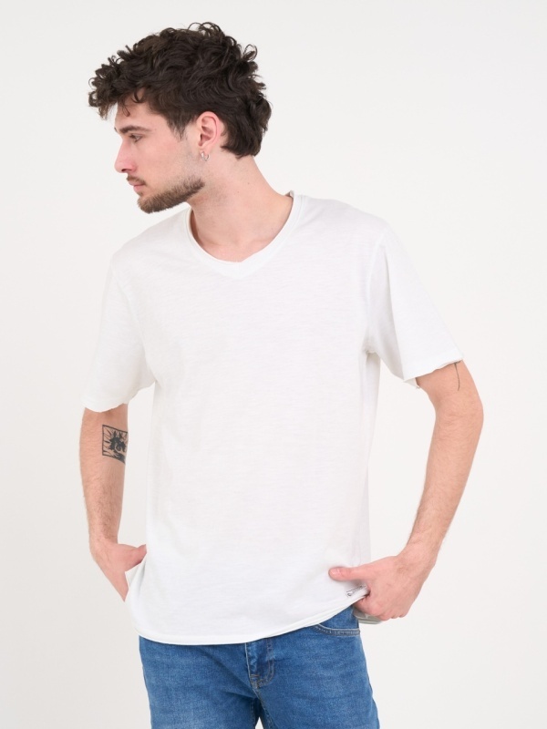 Lee Cooper - Tricou barbat de culoare uniforma cu detalii - Img 7