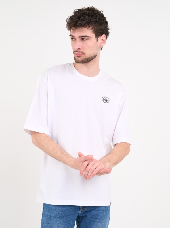 Lee Cooper - Tricou barbat de culoare uniforma cu imprimeu logo - Img 7