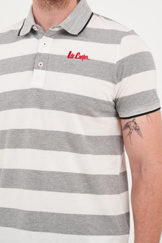 Lee Cooper - Tricou barbat polo cu dungi