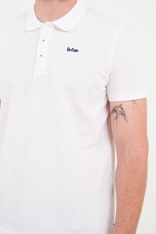 Lee Cooper - Tricou barbat polo de culoare uniforma - Img 2
