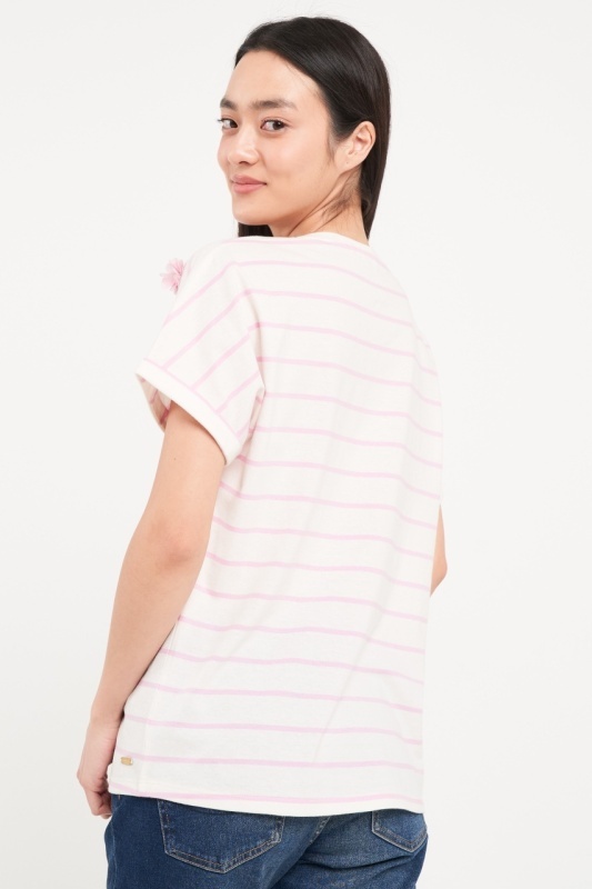 Lee Cooper - Tricou dama cu dungi si detalii - Img 5