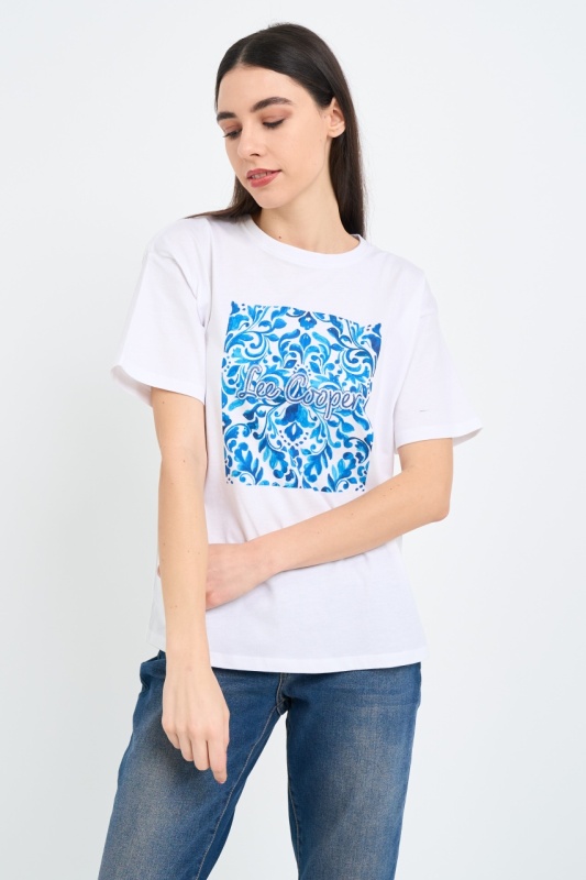 Lee Cooper - Tricou dama cu imprimeu logo - Img 5