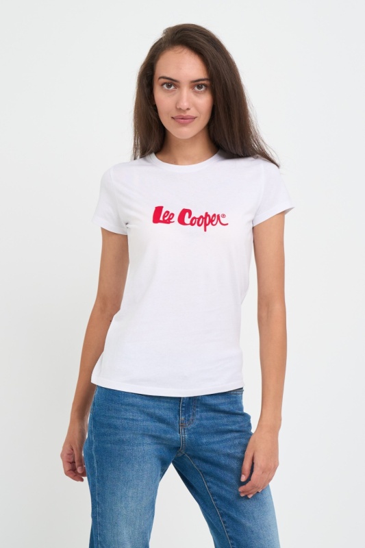 Lee Cooper - Tricou dama cu maneca scurta si logo aplicat - Img 3
