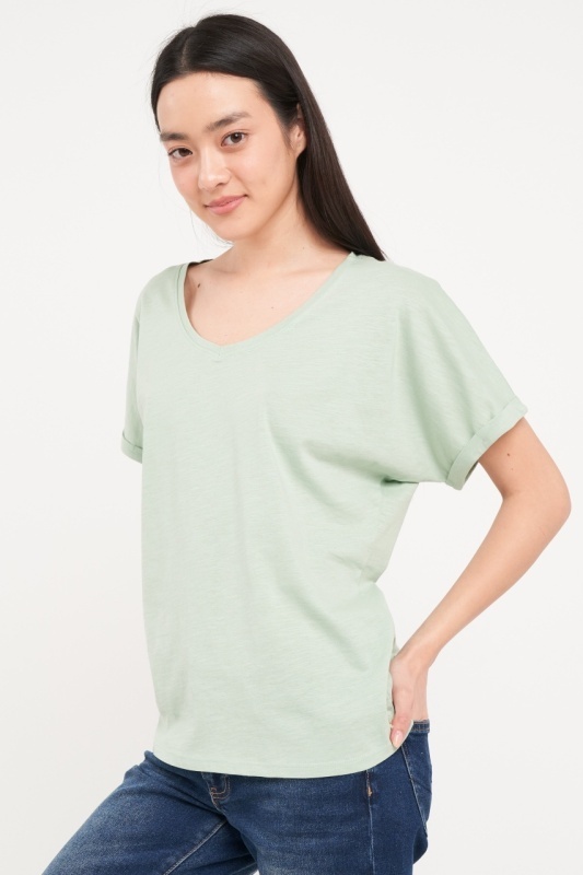 Lee Cooper - Tricou dama de culoare uniforma cu imprimeu grafic - Img 5