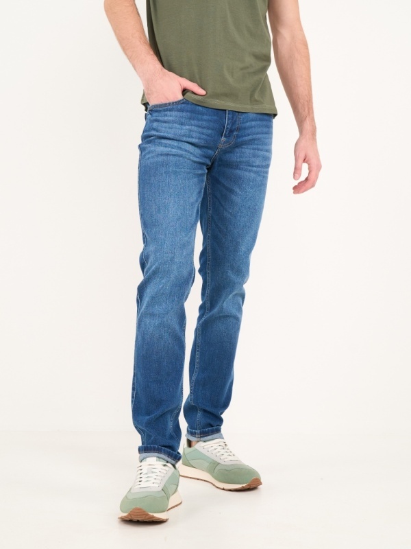 Timeout - Blugi barbat slim cu aspect decolorat - Img 5