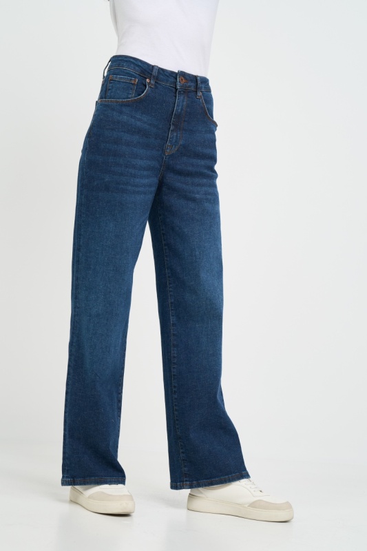 Timeout - Blugi dama straight leg cu aspect decolorat - Img 5