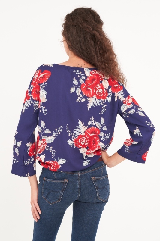 Timeout - Camasa dama maneca scurta cu imprimeu floral - Img 4