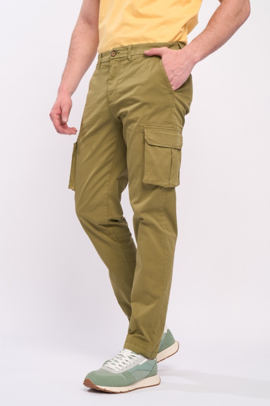 Timeout - Pantaloni cargo barbati de culoare uniforma - Img 3