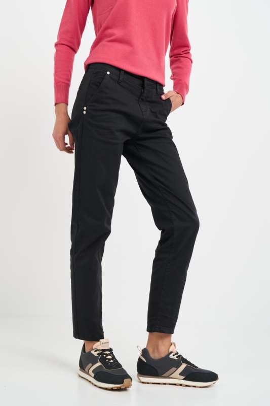 Timeout - Pantaloni dama de culoare inchisa cu buzunare oblice - Img 5