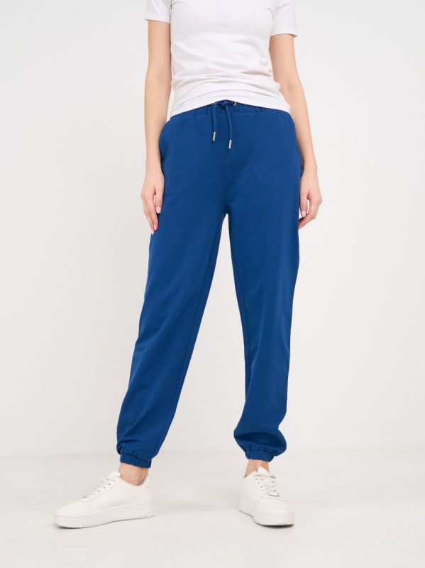 Timeout - Pantaloni sport dama cu buzunare de culoare uniforma - Img 7