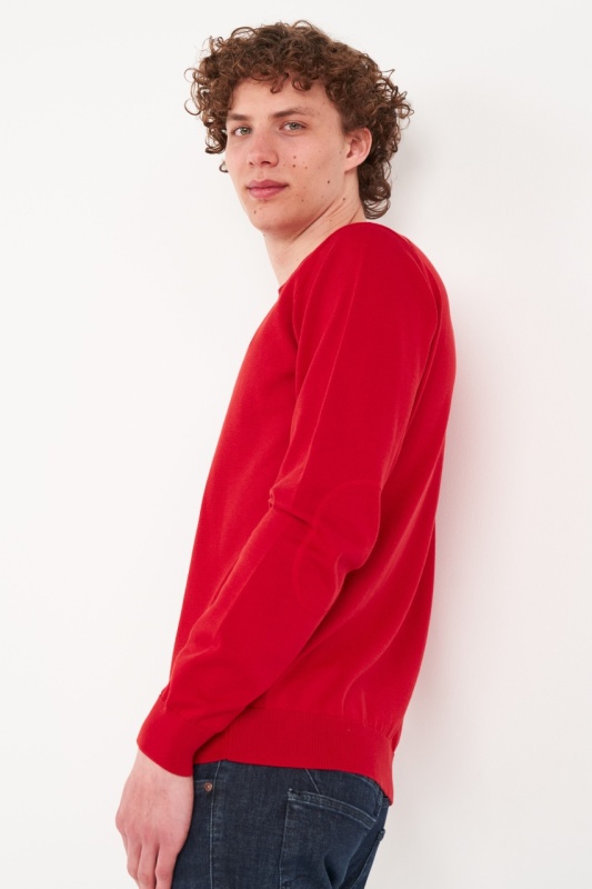 Timeout - Pulover barbat de culoare uniforma cu logo - Img 2
