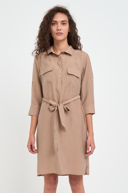 Timeout - Rochie dama tip camasa cu buzunare