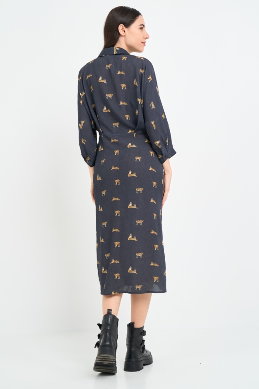Timeout - Rochie dama tip camasa cu model - Img 8