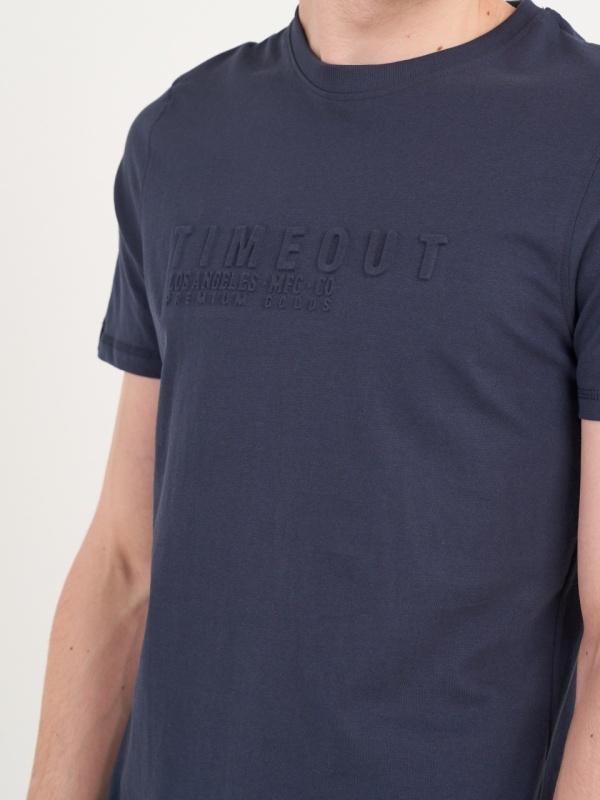 Timeout - Tricou barbat cu maneca scurta si detalii logo - Img 3