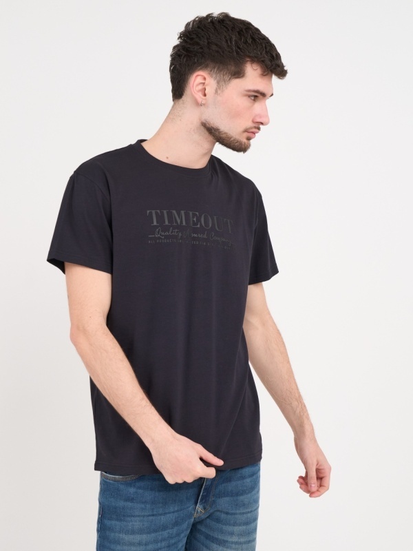 Timeout - Tricou barbat cu maneca scurta si imprimeu logo - Img 7