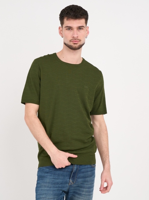 Timeout - Tricou barbat de culoare uniforma si detalii - Img 7