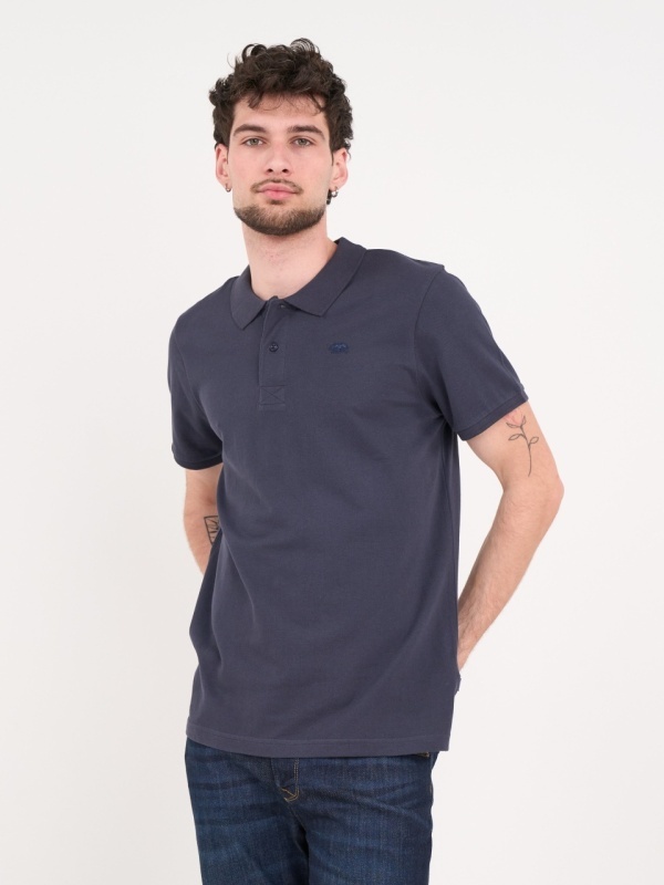Timeout - Tricou barbat polo de culoare uniforma cu logo - Img 5
