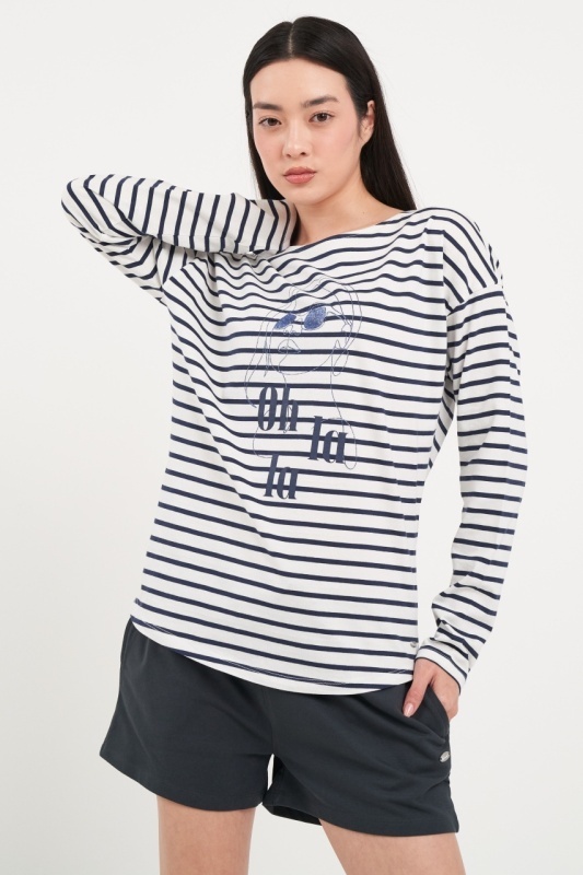 Timeout - Tricou dama cu maneca lunga si dungi - Img 6