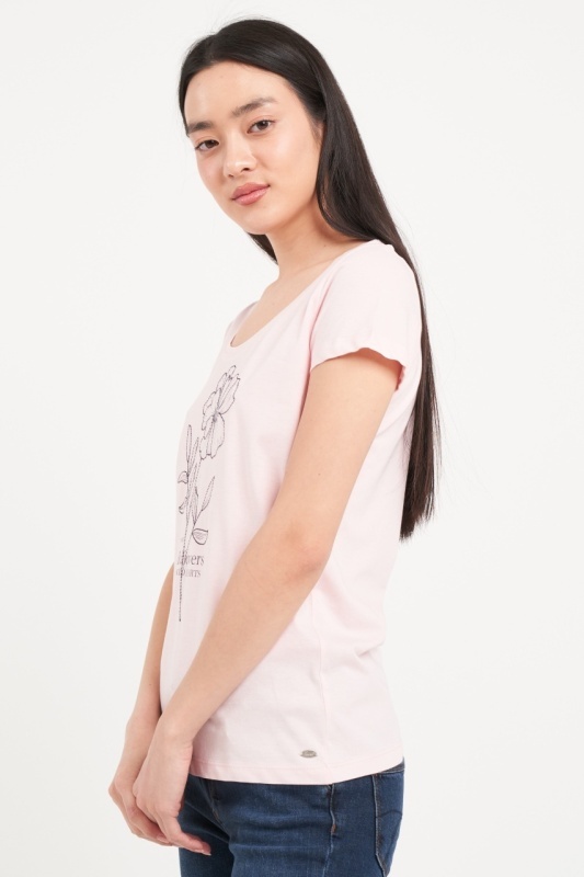 Timeout - Tricou dama cu maneca scurta si imprimeu grafic - Img 4