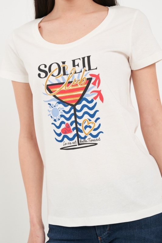 Timeout - Tricou dama cu maneca scurta si imprimeu grafic - Img 4