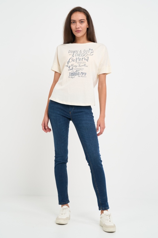 Timeout - Tricou dama maneca scurta cu imprimeu text grafic - Img 7