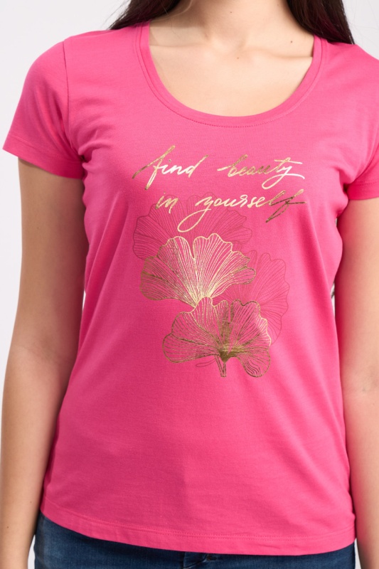 Timeout - Tricou dama maneca scurta cu mesaj imprimat - Img 2