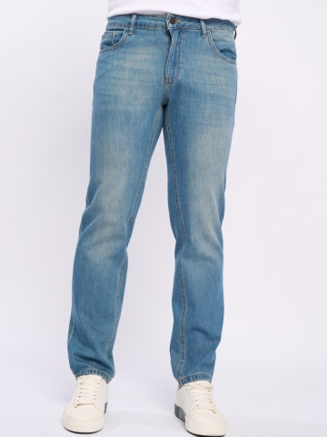 Kenvelo - Blugi barbat regular cu aspect usor decolorat