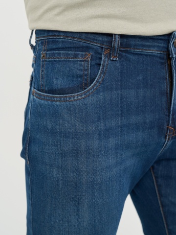 Kenvelo - Blugi barbat slim aspect usor decolorat - Img 4