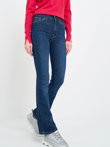 Kenvelo - Blugi dama bootcut cu aspect usor decolorat - Img 6