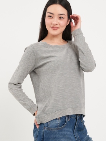 Kenvelo - Pulover dama cu maneca lunga de culoare uniforma - Img 3
