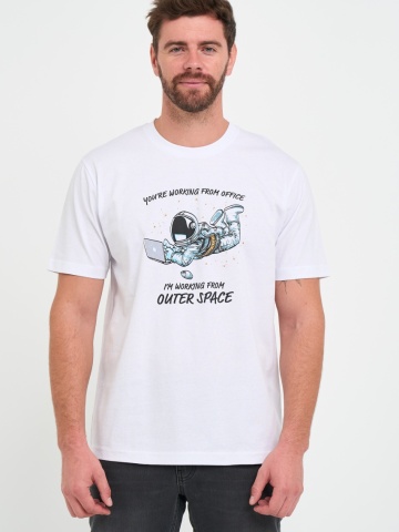 Kenvelo - Tricou barbat cu imprimeu astronaut