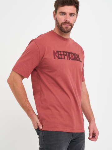 Kenvelo - Tricou barbat cu imprimeu texturat si logo - Img 5