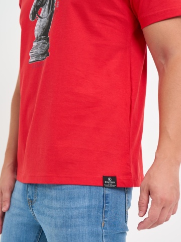 Kenvelo - Tricou barbat cu logo si imprimeu grafic - Img 2