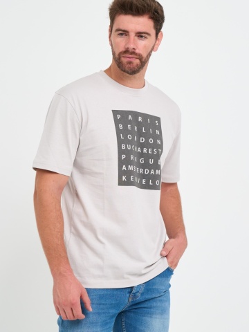 Kenvelo - Tricou barbat cu maneca scurta si imprimeu text grafic - Img 5