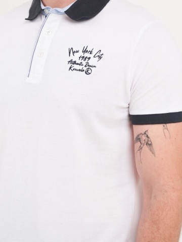 Kenvelo - Tricou barbat polo cu detalii logo - Img 2