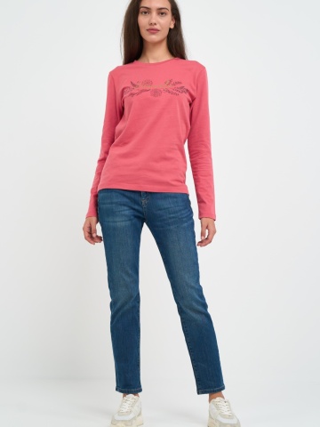 Kenvelo - Tricou dama cu maneca lunga cu imprimeu logo mentionat - Img 7