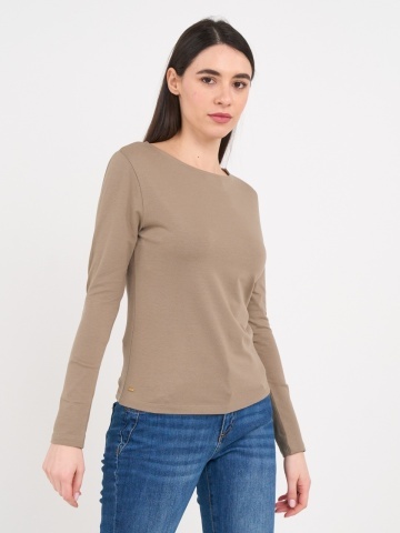 Kenvelo - Tricou dama cu maneca lunga de culoare uniforma - Img 5