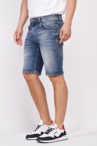 Lee Cooper - Bermuda barbat din denim cu aspect decolorat