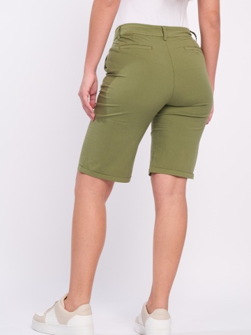 Lee Cooper - Bermude dama de culoare uniforma cu buzunare oblice - Img 5