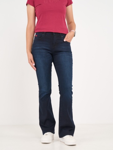 Lee Cooper - Blugi dama bootcut de culoare inchisa
