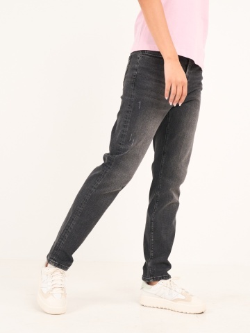 Lee Cooper - Blugi dama girlfriend de culoare inchisa cu aspect decolorat - Img 7